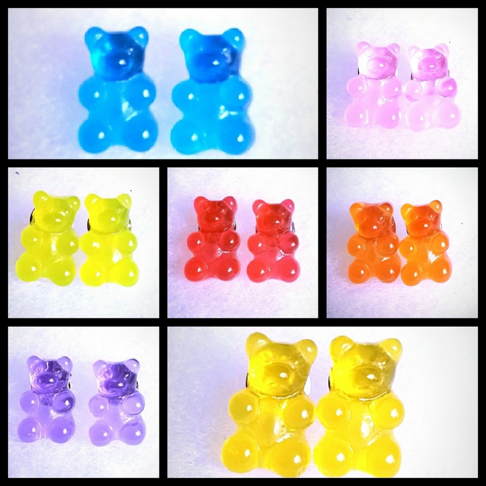 Gummy bear earring lot